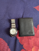 Tissot watch and leather wallet combo